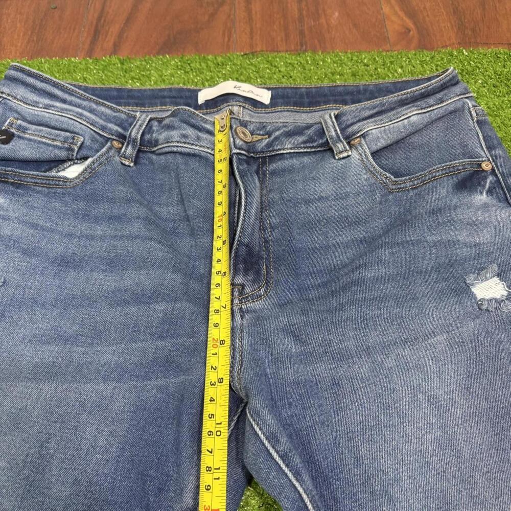 Kancan Women’s Size 15/31 Skinny Distressed Blue Denim Jeans - Picture 3 of 6